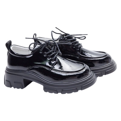 Полуботинки школьные Baden KPZ091-040 чёрный 01